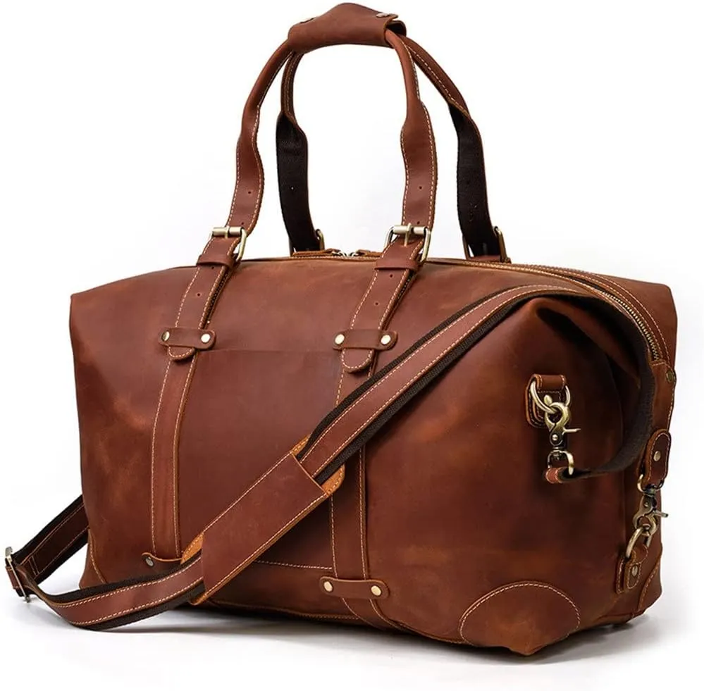 Large Luggage Bag Men's Travel Bag Retro Handbag Fitness Shoulder Messenger Bag (W 29 * 50 * 23 cm)
