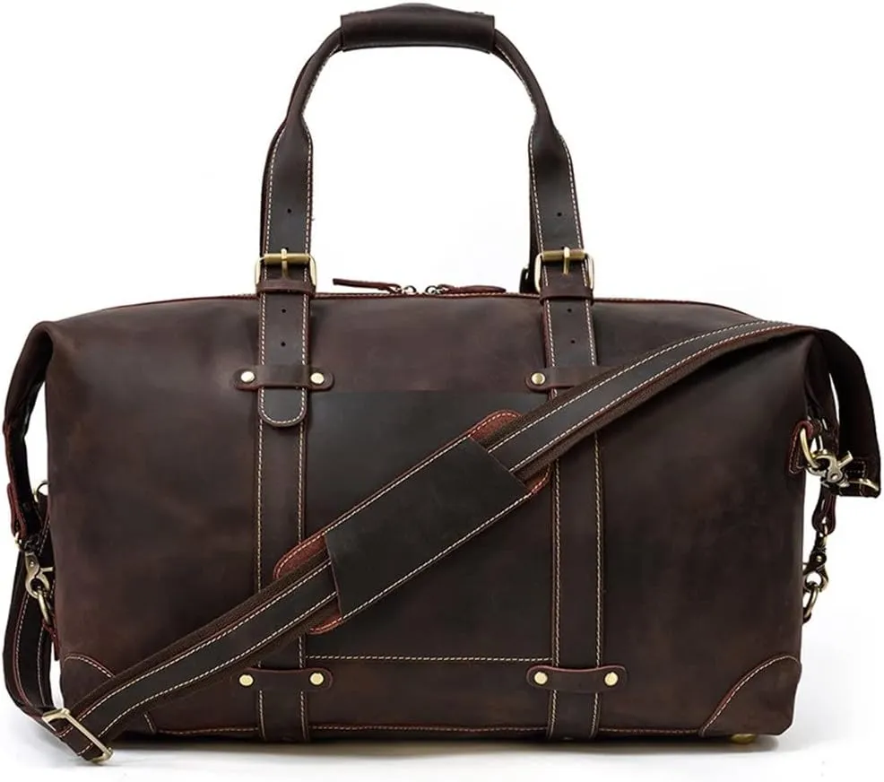 Large Luggage Bag Men's Travel Bag Retro Handbag Fitness Shoulder Messenger Bag (W 29 * 50 * 23 cm)