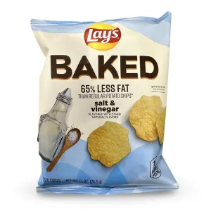 Lay's Baked Potato Crisps Salt & Vinegar, 0.875 Ounce, 60 Per Case