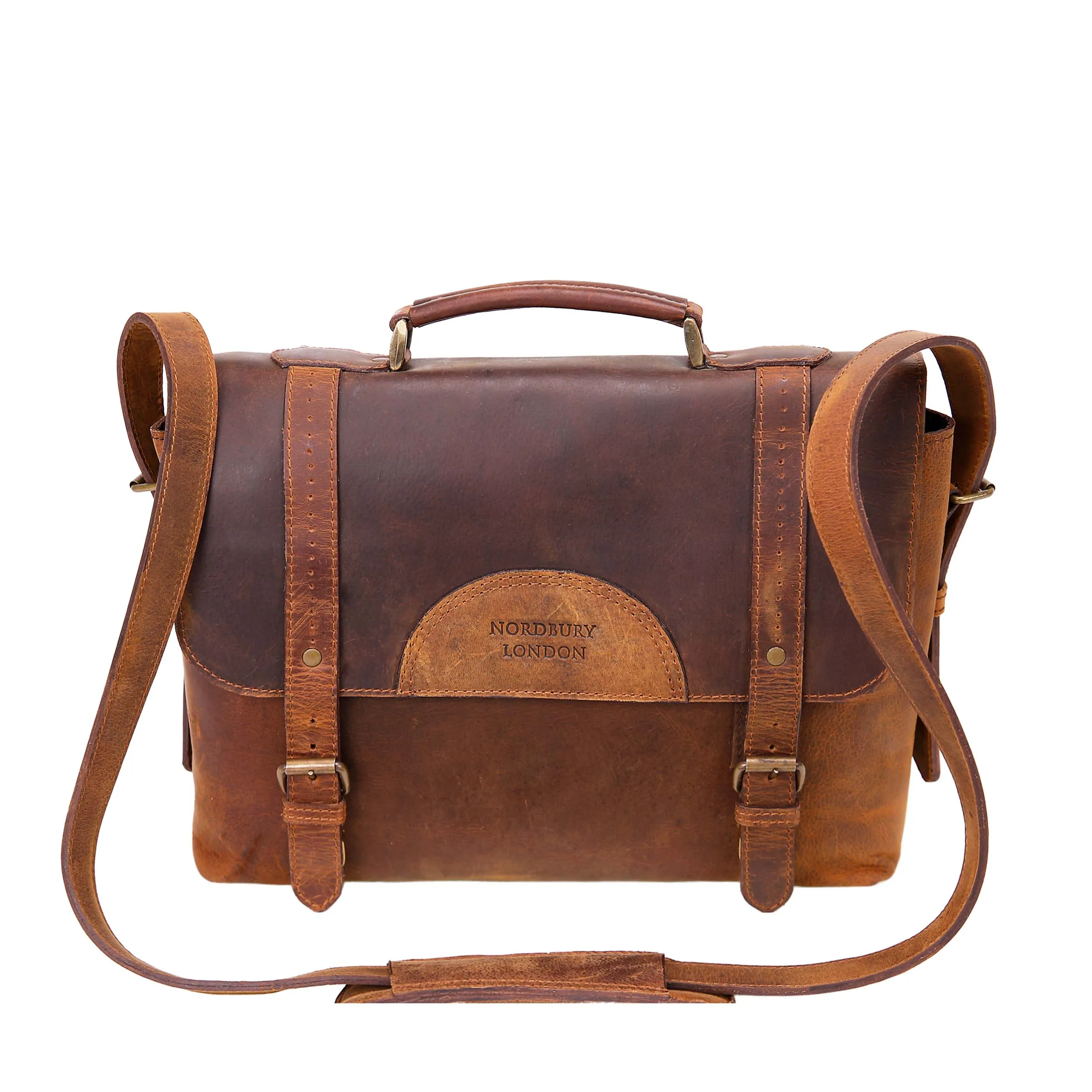 Leather Business Bag 3867 - Brown