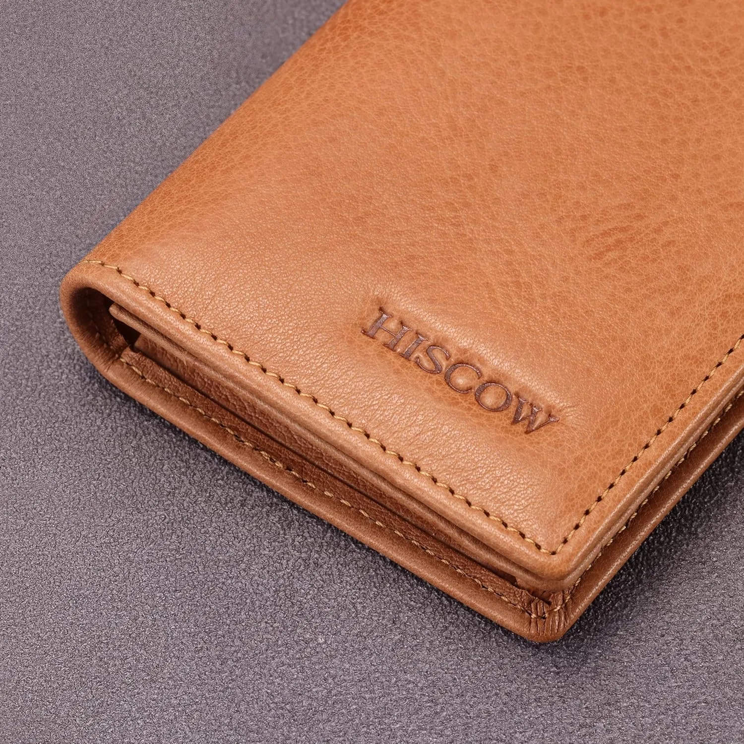 Leather Business Card Case Holder for Men & Women, Italian Calfskin