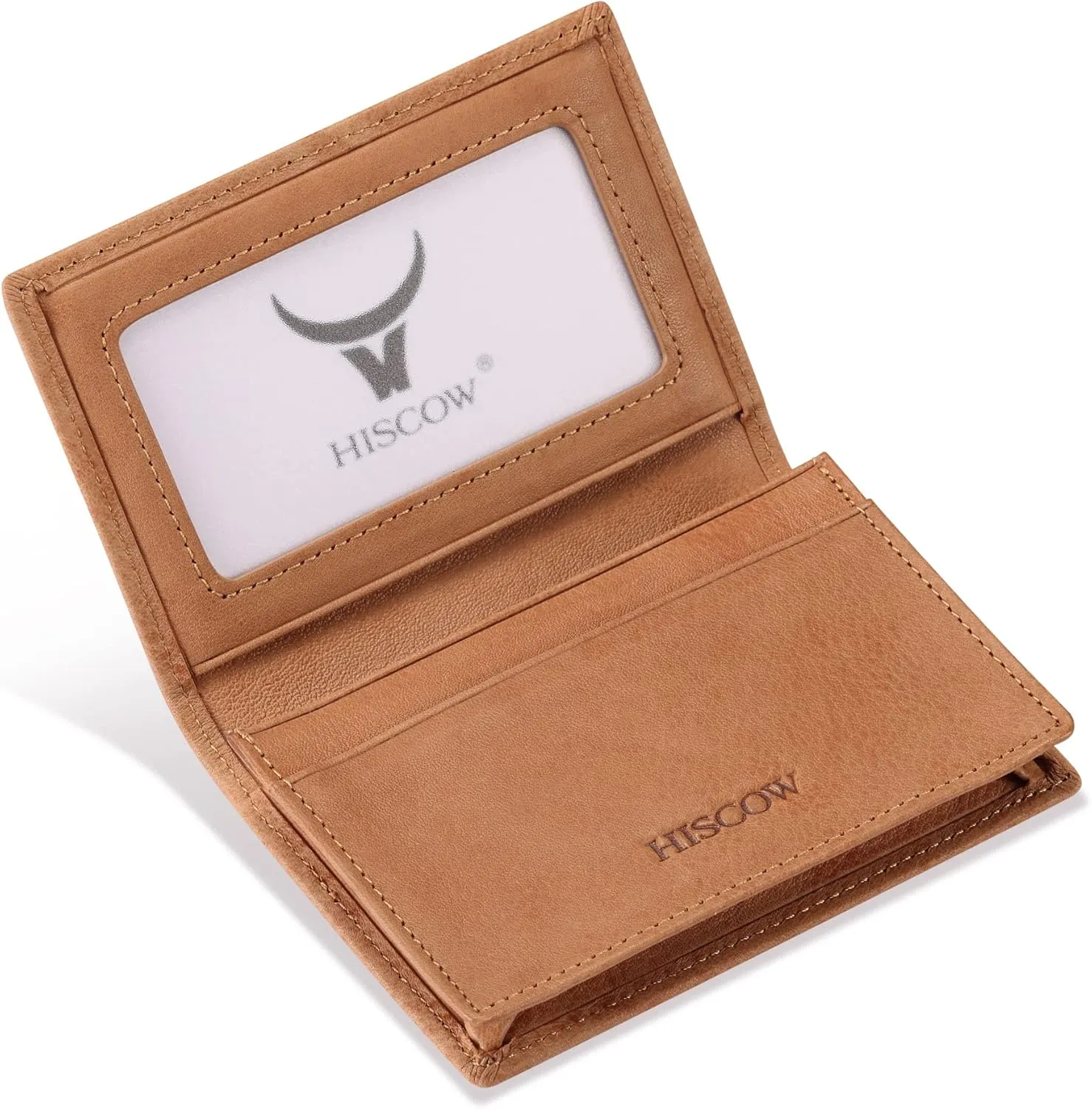 Leather Business Card Case Holder for Men & Women, Italian Calfskin