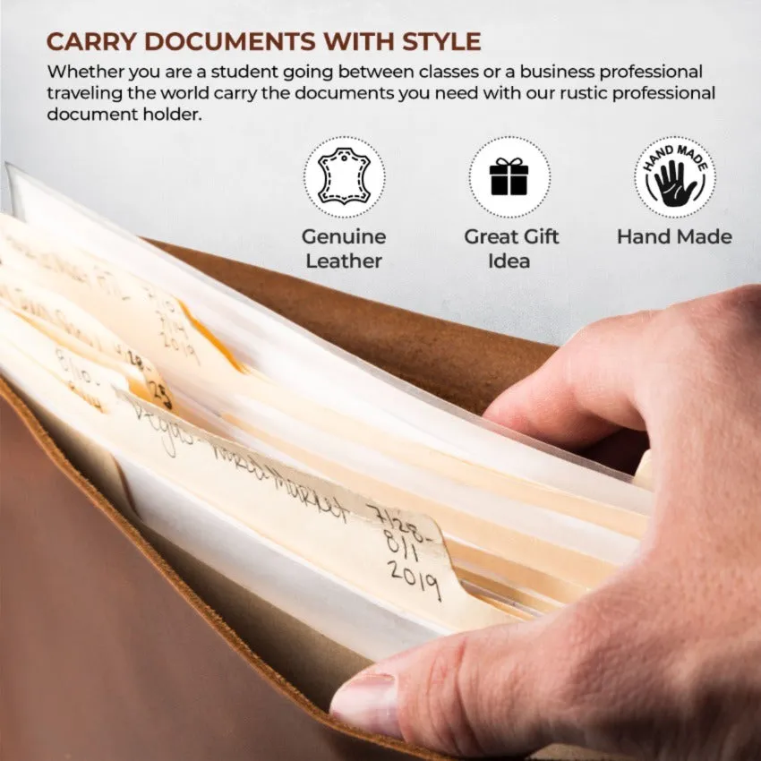 Leather File Folder and Document Holder