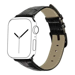 Leather Watch Strap for Apple Watch - Black
