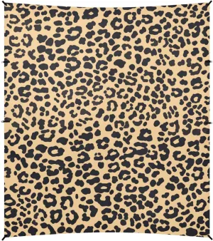 Leopard Print Pattern Background Seamless Repeating Foldable Beach Canopy UPF50  Lightweight Shade Sun Shelter with Sandbags, Sand Shovel, Poles for Family Trips, Picnics & Camping