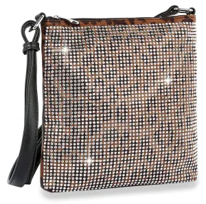Leopard Print Rhinestone Crossbody Sling