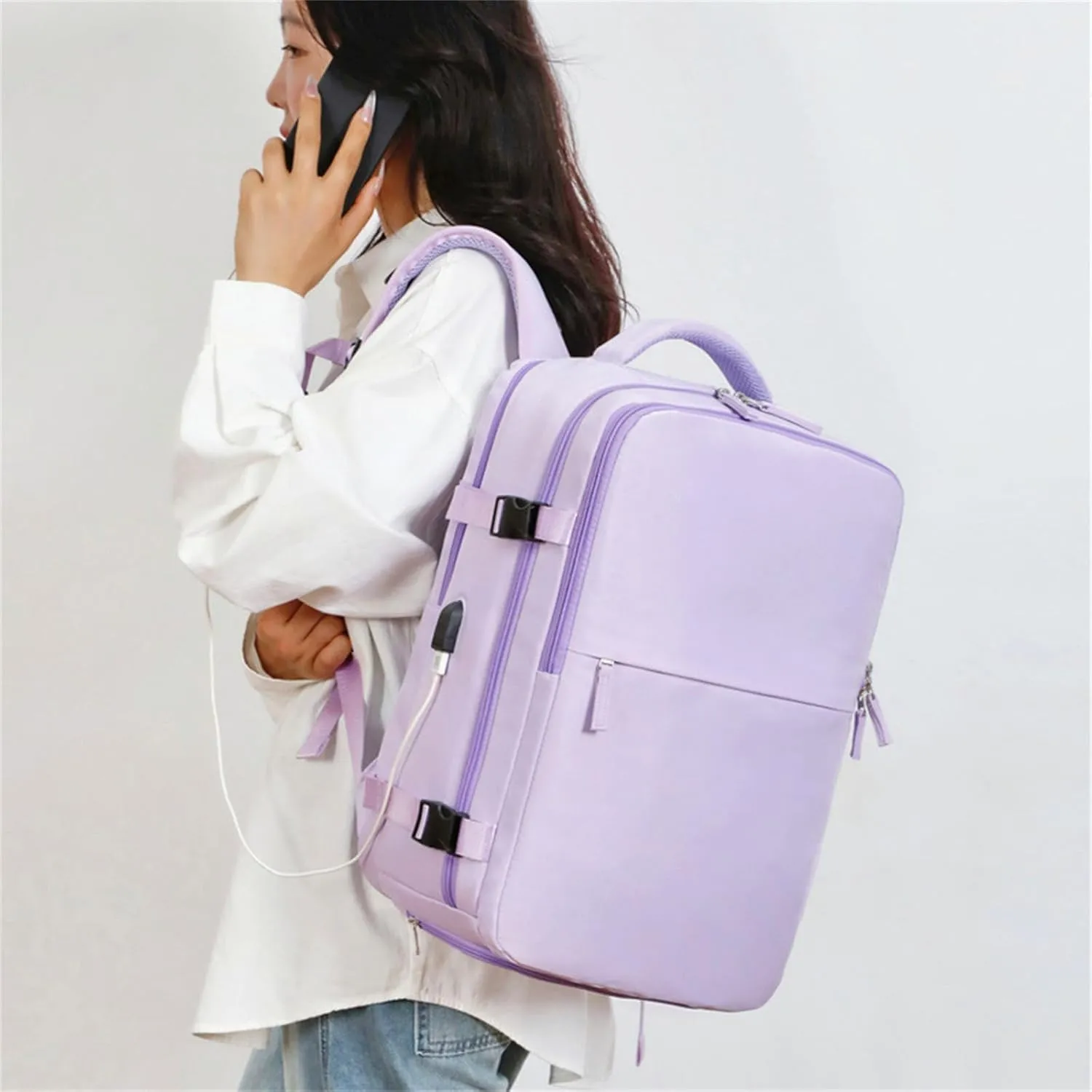 Levettevac Mochila, Levettevac Backpack, LevetteBag, Levette Bag, Large Capacity Bag with Separate Compartment (Grey)