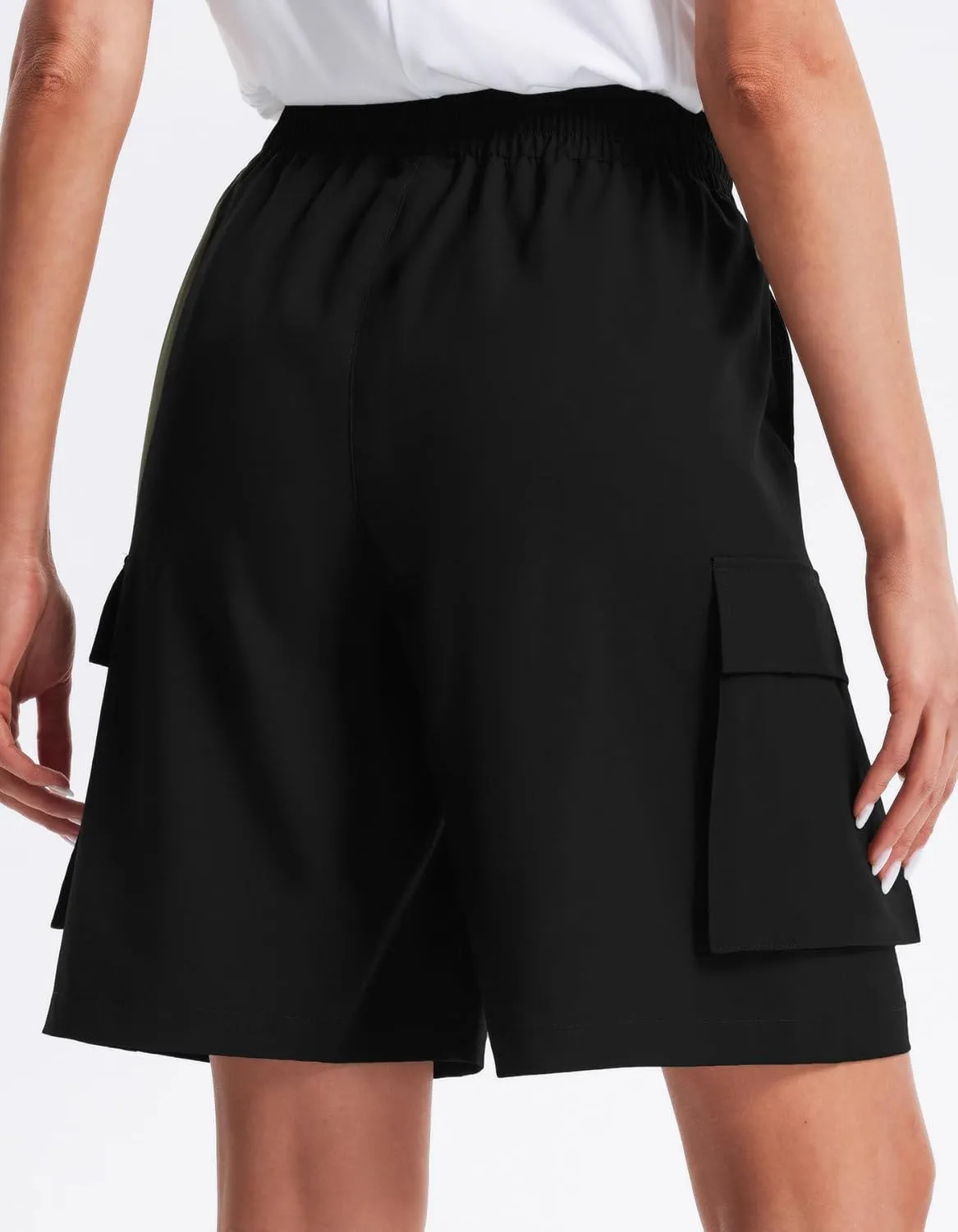Libin Women's Hiking Cargo Shorts Wide Leg Bermuda Shorts Knee Length Lightweight Quick Dry Casual Short for Summer Travel