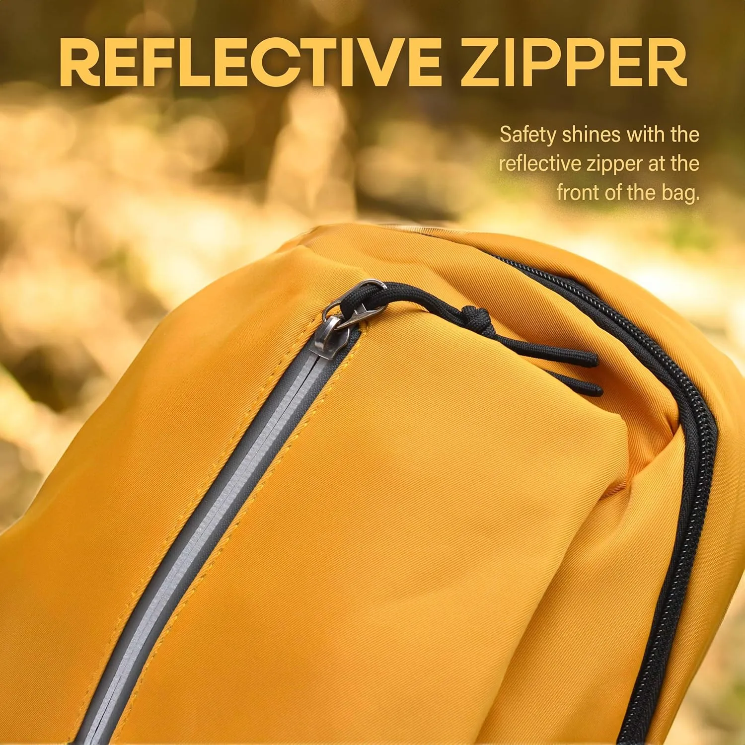 Lightweight Olive Sling Bag for Men and Women - Anti Theft Womens and Mens Crossbody Bag with Reflective Zipper