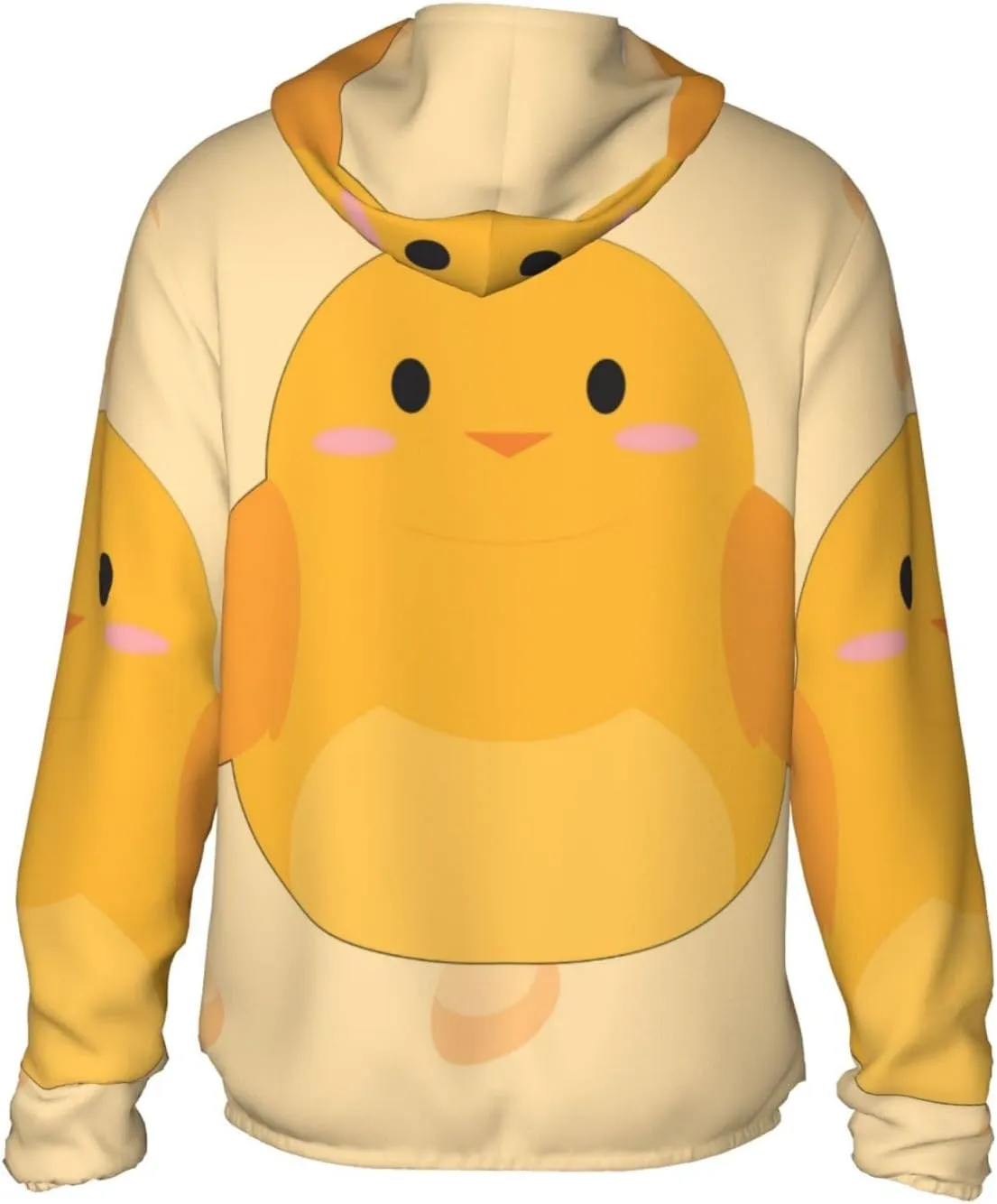 Lightweight UV Protection Sun Jacket, cartoon chick Print Sportswear Hooded Sunblock Shirt for Outdoor
