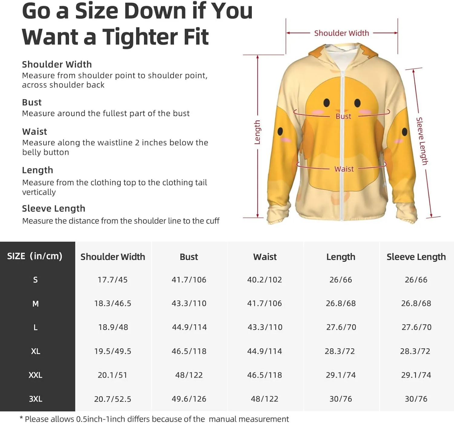 Lightweight UV Protection Sun Jacket, cartoon chick Print Sportswear Hooded Sunblock Shirt for Outdoor