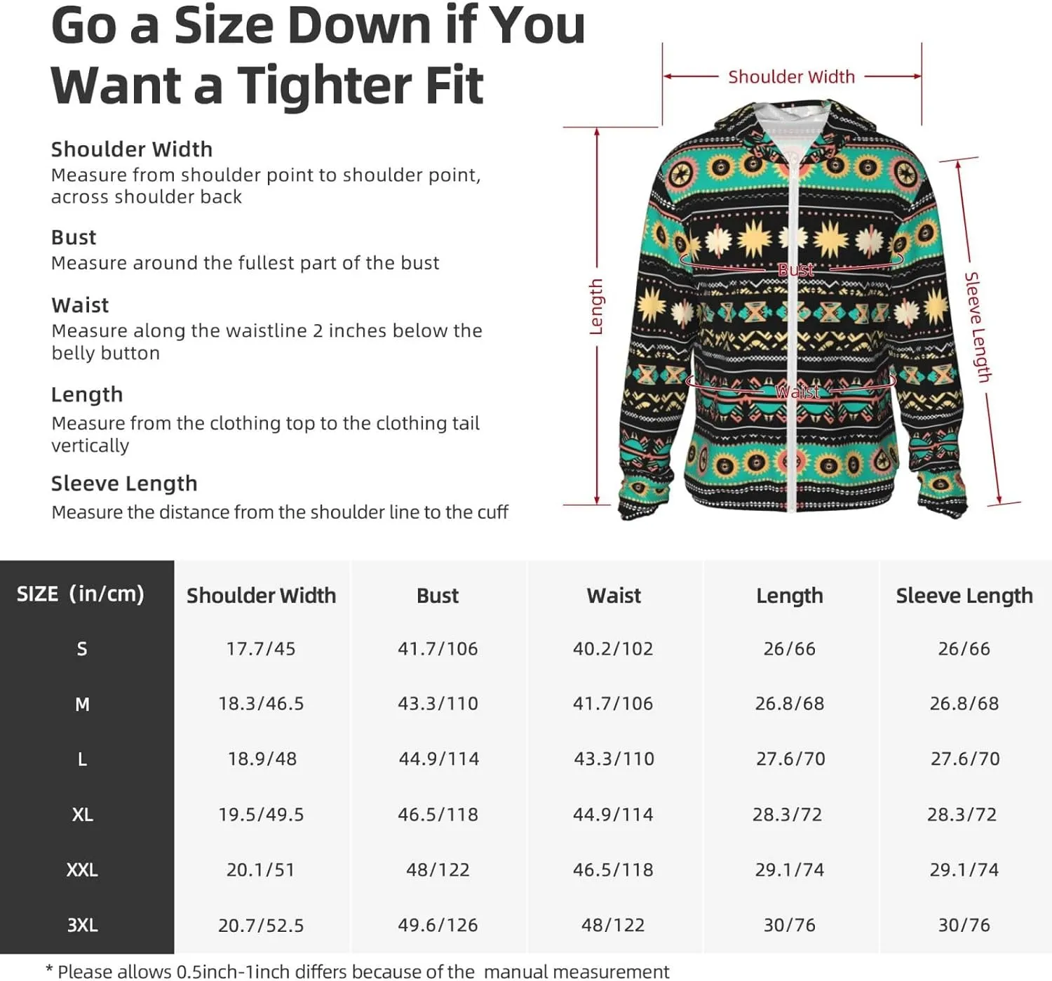 Lightweight UV Protection Sun Jacket, Ethnic Geome Pattern Print Sportswear Hooded Sunblock Shirt for Outdoor