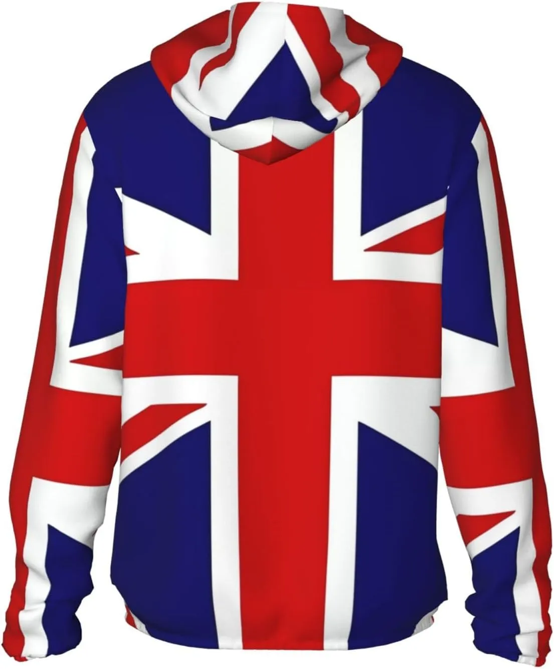 Lightweight UV Protection Sun Jacket, UK Flag Print Sportswear Hooded Sunblock Shirt for Outdoor