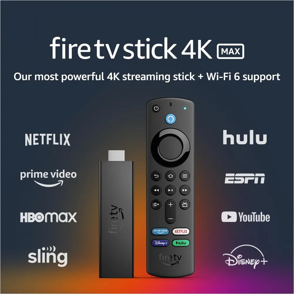 Like-New Fire TV Stick 4K Max streaming device, Wi-Fi 6, Alexa Voice Remote (includes TV controls)