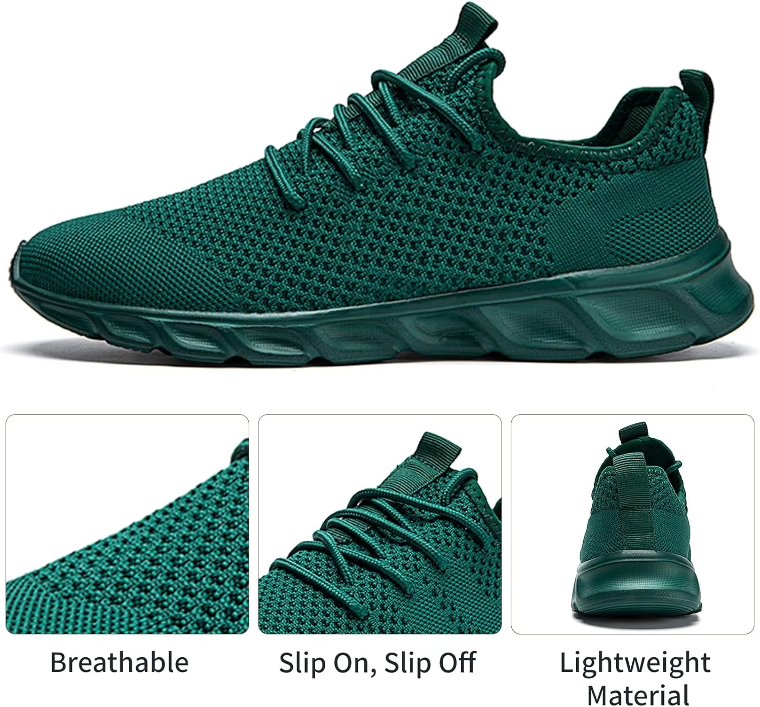 Linenghs Mens Running Shoes Tennis Gym Sneakers Casual Slip On Walking Lightweight Athletic Workout Breathable Fashion Sports Shoes
