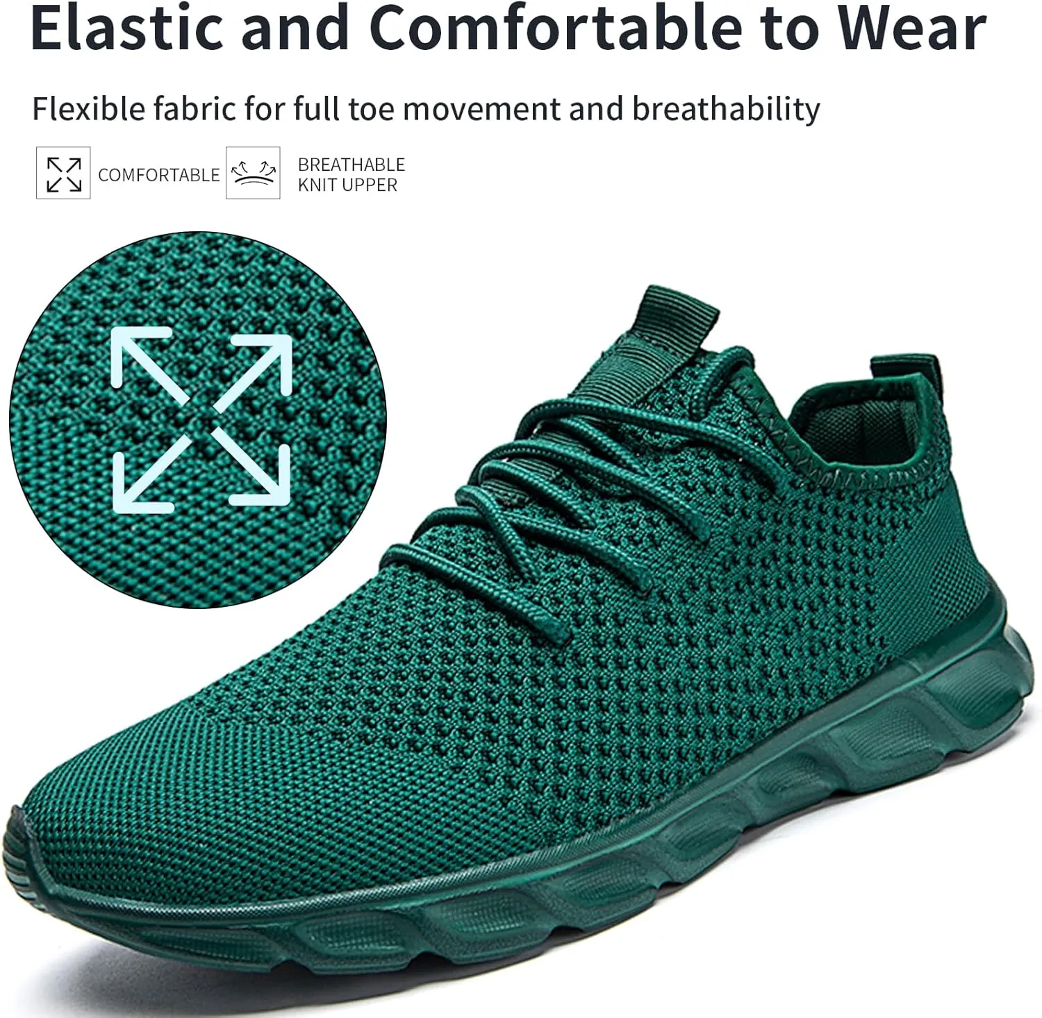 Linenghs Mens Running Shoes Tennis Gym Sneakers Casual Slip On Walking Lightweight Athletic Workout Breathable Fashion Sports Shoes