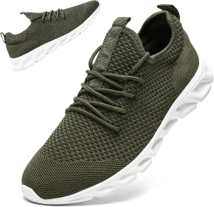 Linenghs Mens Running Shoes Tennis Gym Sneakers Casual Slip On Walking Lightweight Athletic Workout Breathable Fashion Sports Shoes