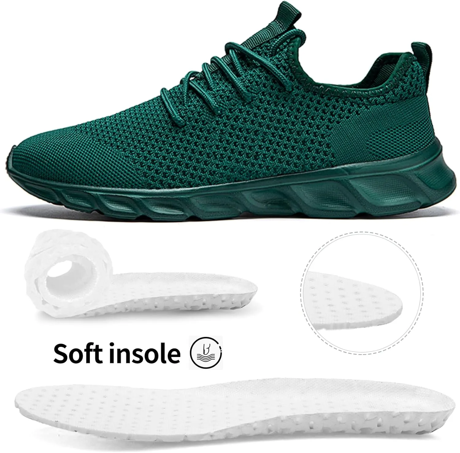 Linenghs Mens Running Shoes Tennis Gym Sneakers Casual Slip On Walking Lightweight Athletic Workout Breathable Fashion Sports Shoes