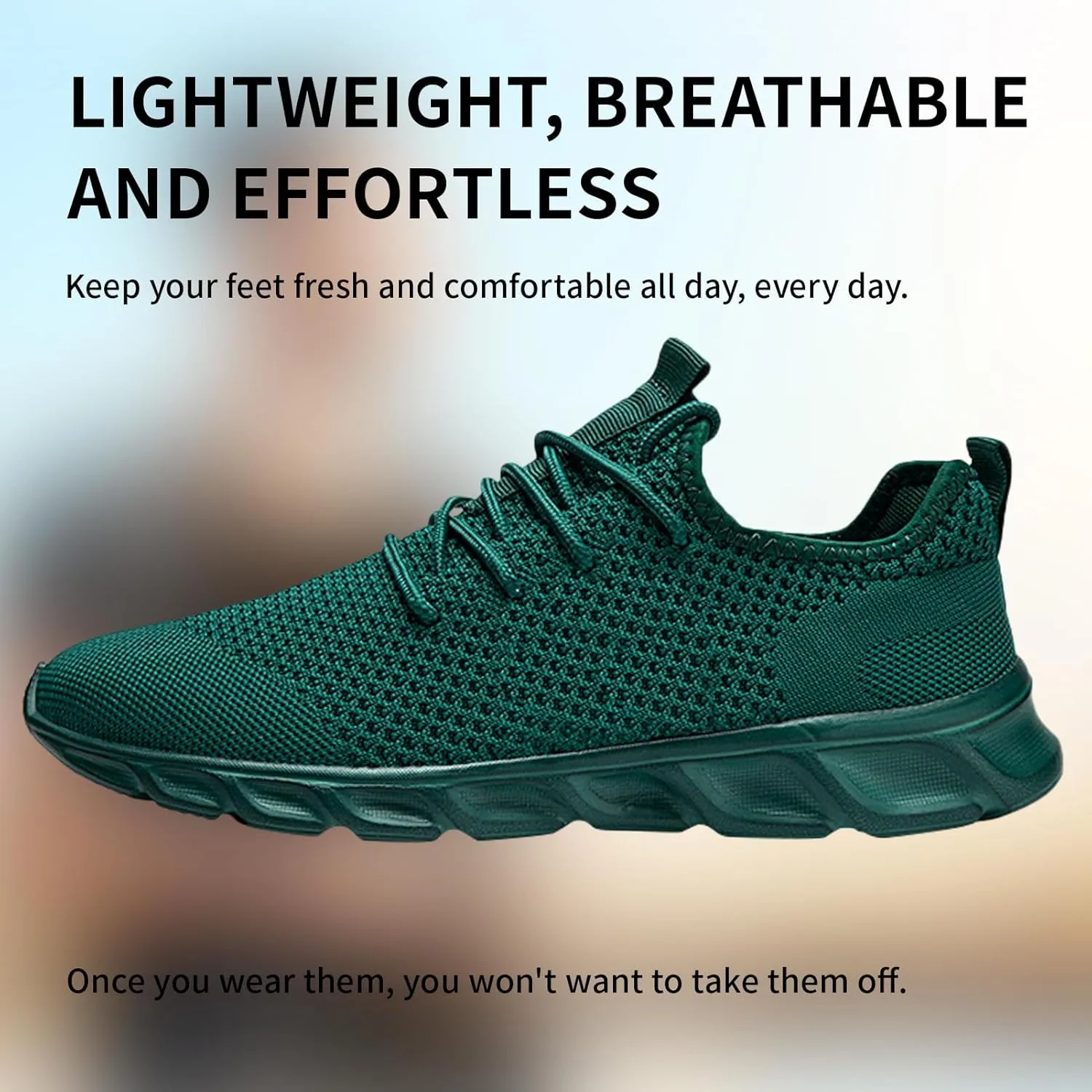 Linenghs Mens Running Shoes Tennis Gym Sneakers Casual Slip On Walking Lightweight Athletic Workout Breathable Fashion Sports Shoes
