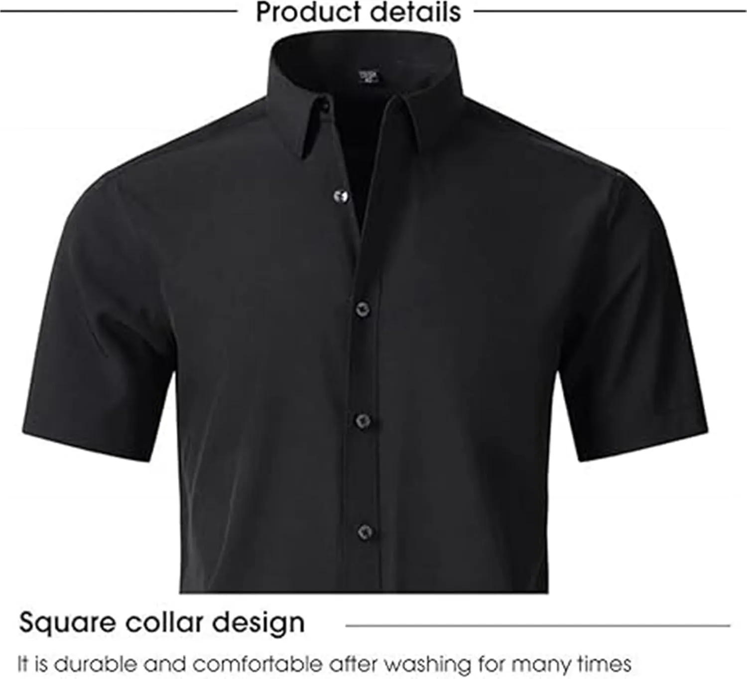 Literalous Shirt, Short Sleeve Button Up, Men's Super Stretchy Quick-Drying Short Sleeve Ventilated Shirts