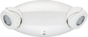 Lithonia Lighting Quantum LED Emergency Lights for Business, Manual Testing, 2-Head Fixture, 640 Lumens, White (ELM4L)