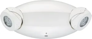 Lithonia Lighting Quantum LED Emergency Lights for Business, Manual Testing, 2-Head Fixture, 640 Lumens, White (ELM4L)