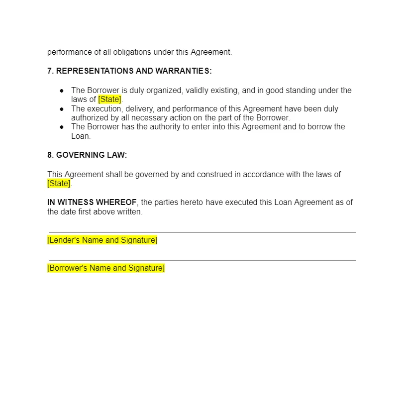 Loan Agreement Templates (Two Templates)(PDF & Word Doc)