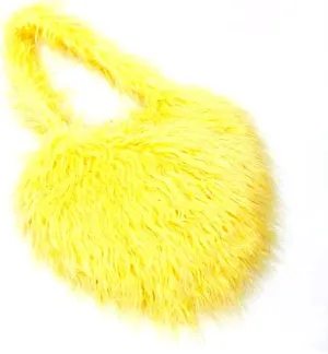 Love Women Faux Fur Shoulder Bag Tassel Bag Travel Shopping Space