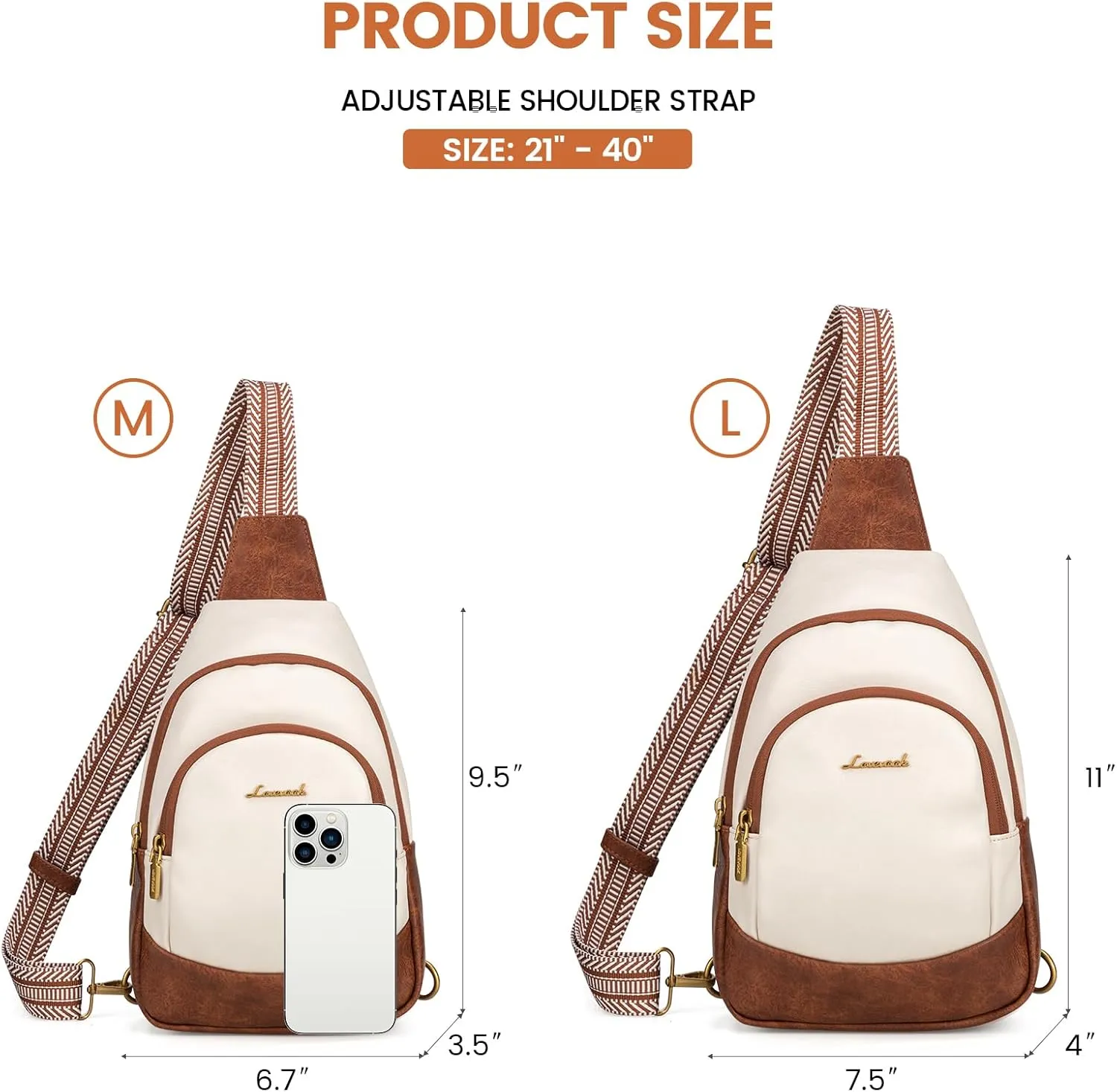 LOVEVOOK Sling Bag for Women,Leather Crossbody Bag for Women,Detachable Strap