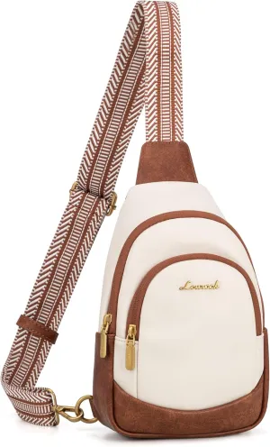LOVEVOOK Sling Bag for Women,Leather Crossbody Bag for Women,Detachable Strap