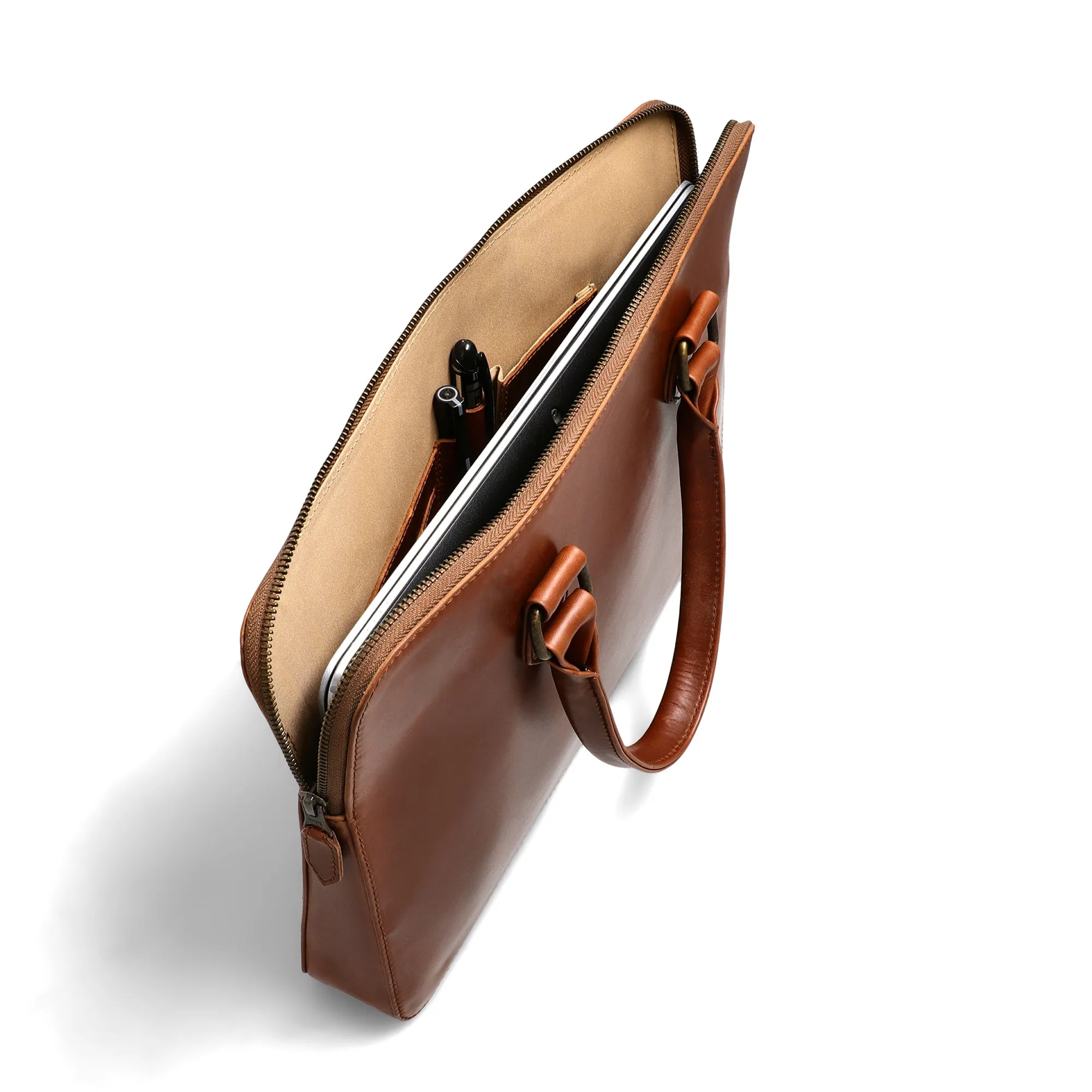 LOXANO Leather Business Laptop Bag