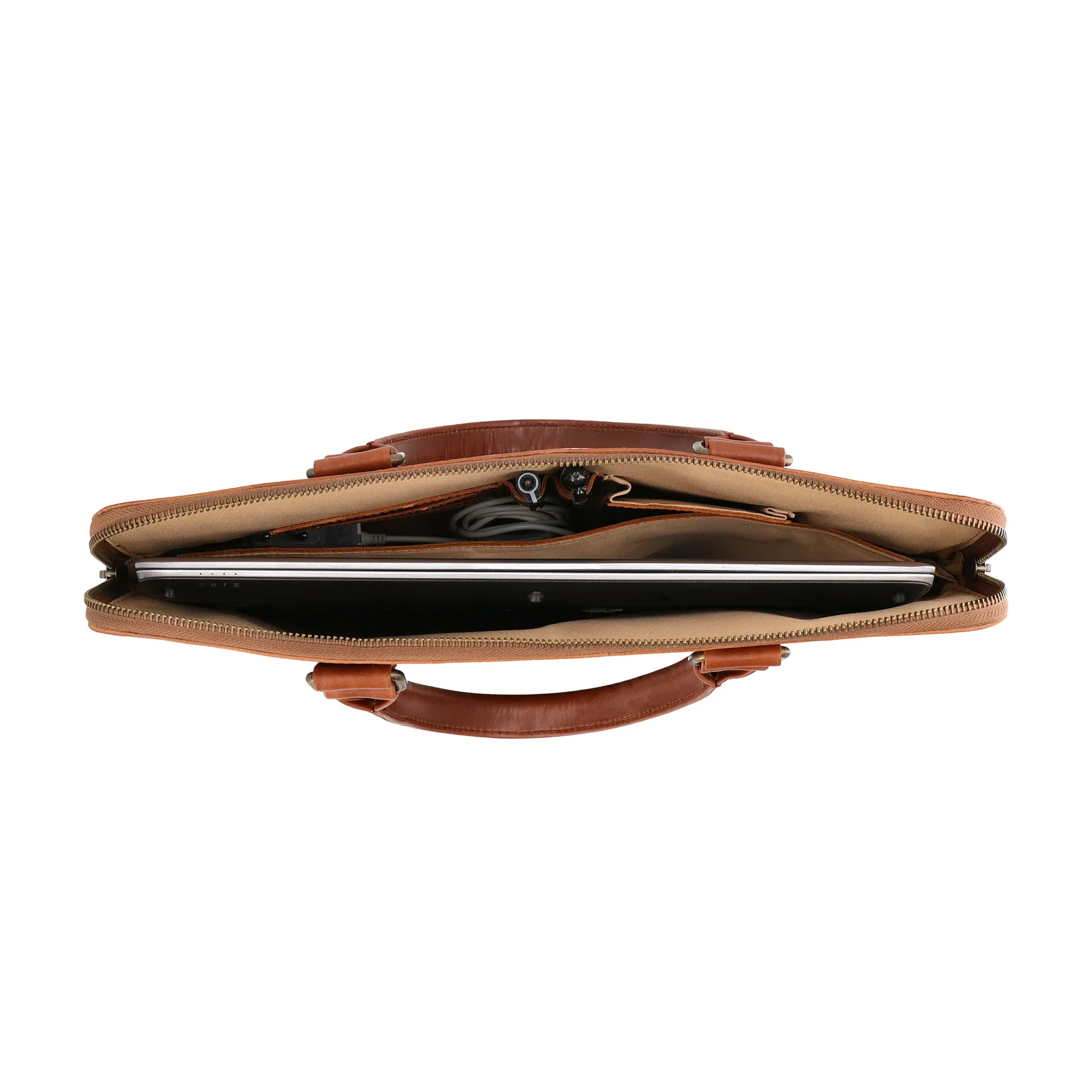 LOXANO Leather Business Laptop Bag