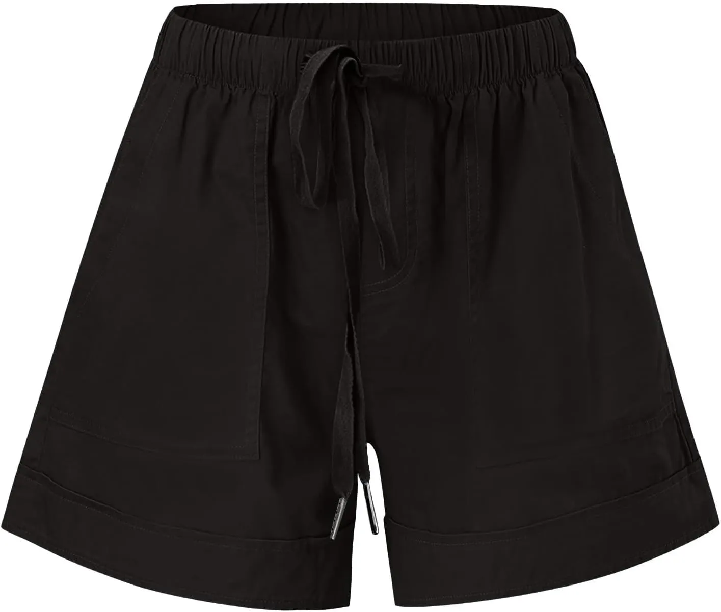 LRMQS Womens Shorts Casual with Pockets Drawstring Elastic Waist Cotton Plus Size Beach Vacation Trendy 2025 Summer Clothes