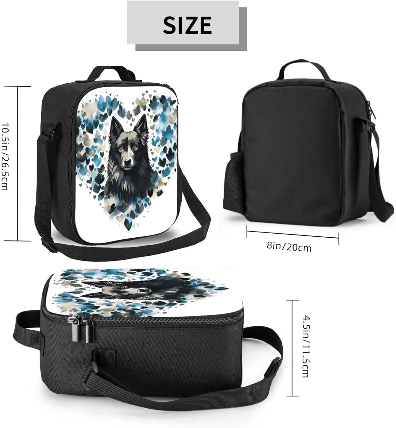 Lunch Bag Insulated Lunch Box for Men Women Puppy Surrounded by Love Portable Lunch tote Bag Lunchbox