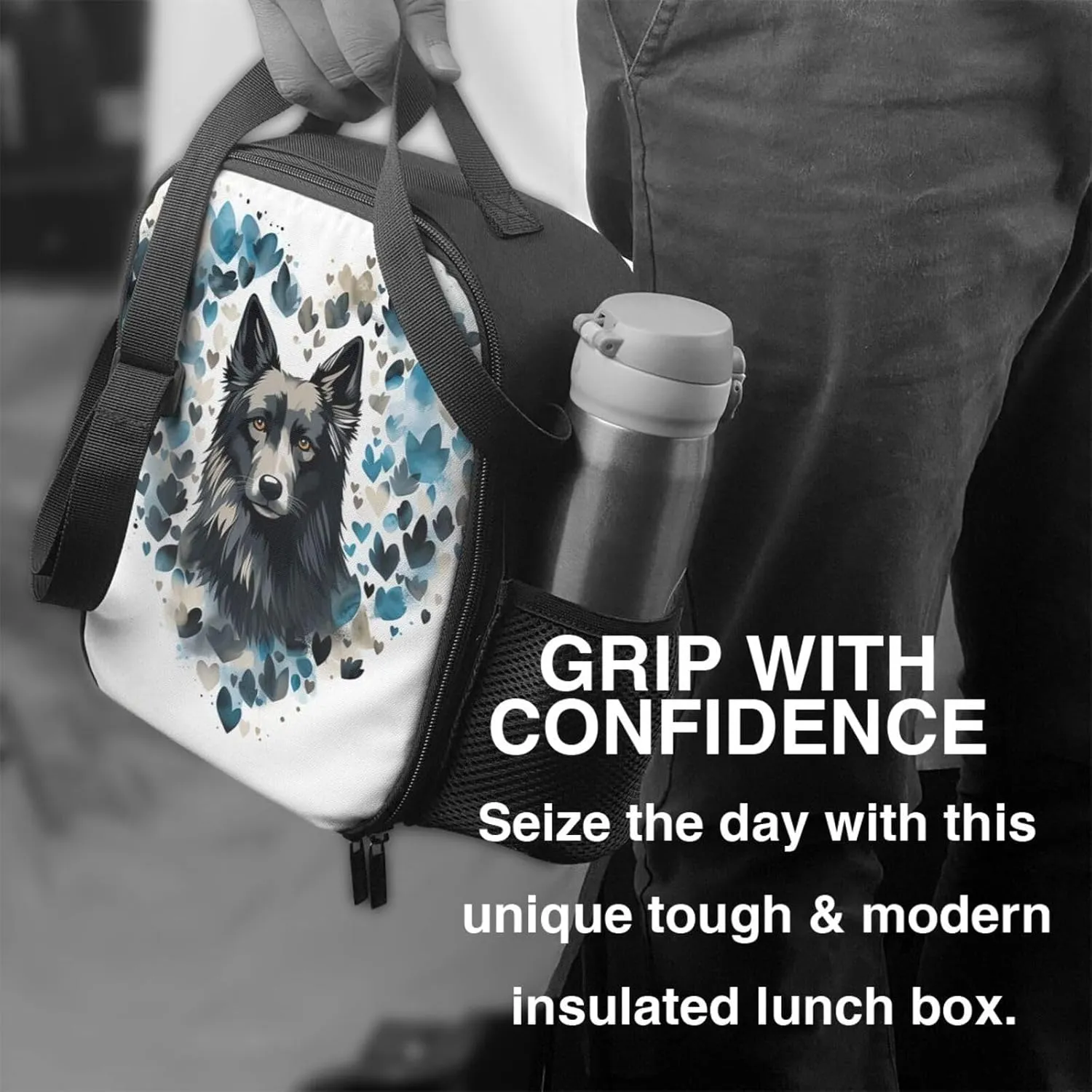 Lunch Bag Insulated Lunch Box for Men Women Puppy Surrounded by Love Portable Lunch tote Bag Lunchbox