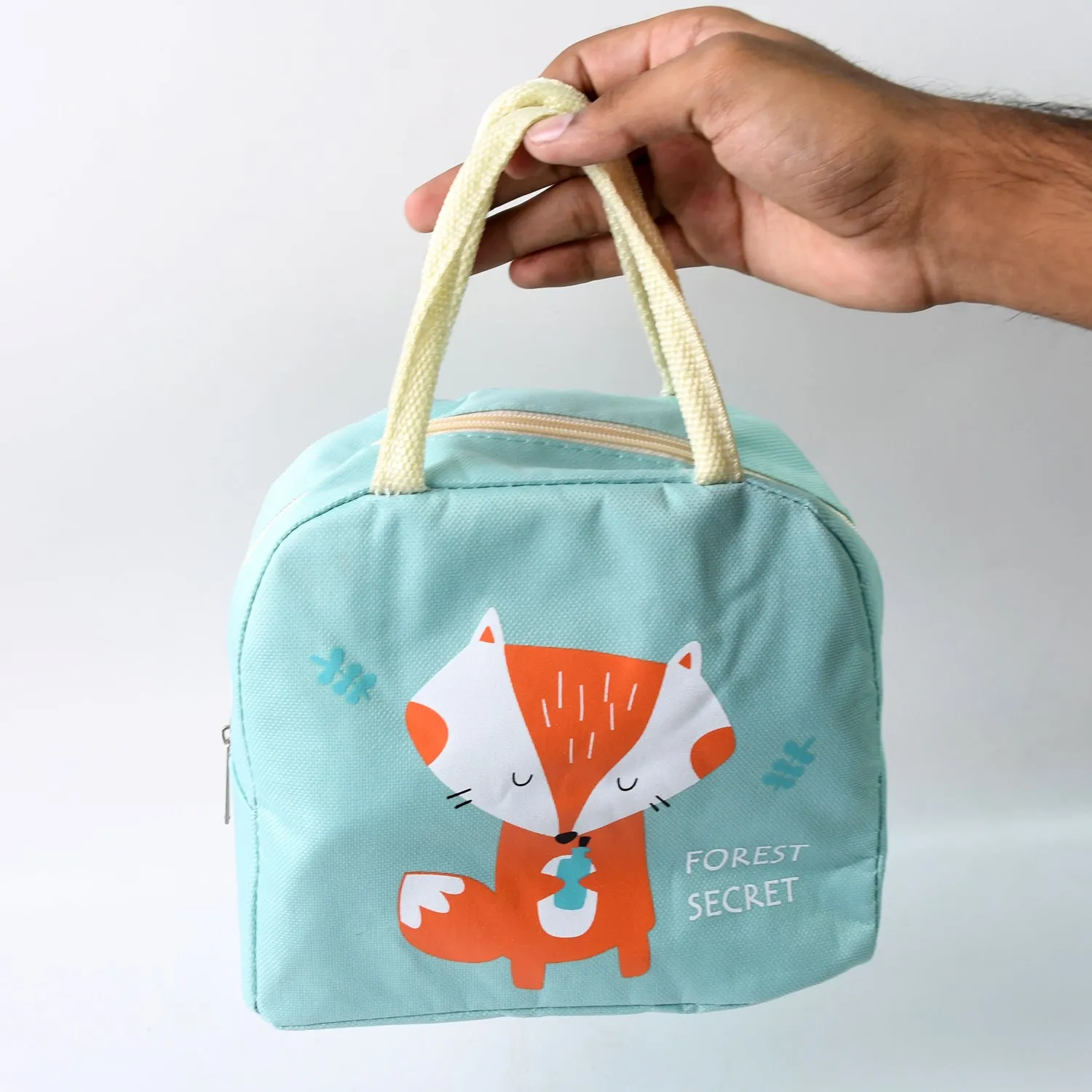 Lunch Box Bag for Women Men Insulated Lunch Bag With Zipper (1 Pc / Mix Color / Design)