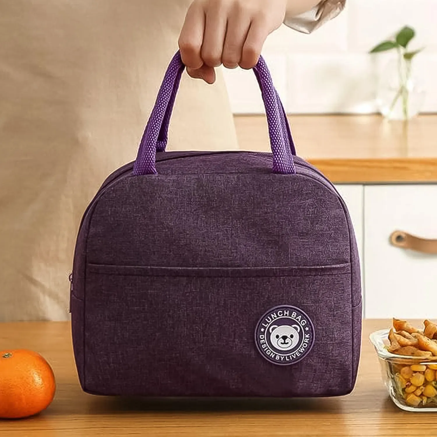 Lunch Box Bag For Women Men Insulated Lunch Bag With Zipper (1 Pc)