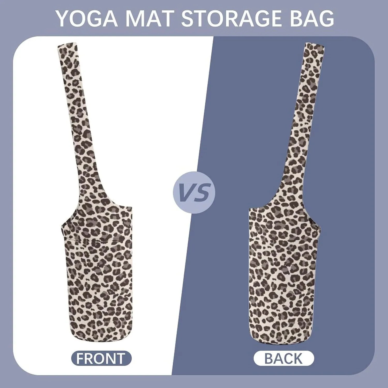 Lurhonp Yoga Mat Bags with Large Side Pocket, Fashion Print Canvas Yoga Bag, Fits Most Size Mats, Gifts for Yoga Lovers