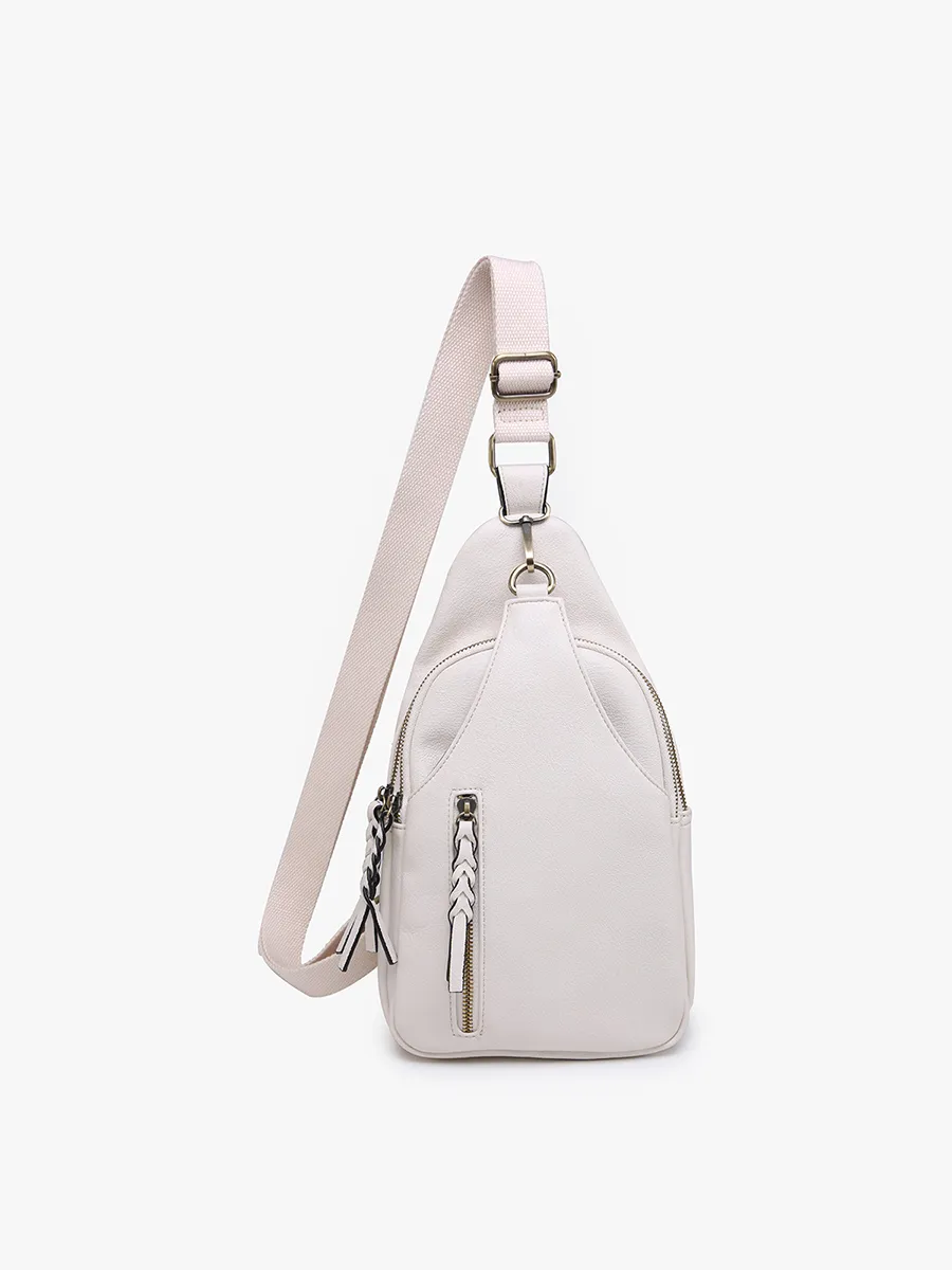 M2342 Nikki Dual Compartment Sling Pack Bag: Navy