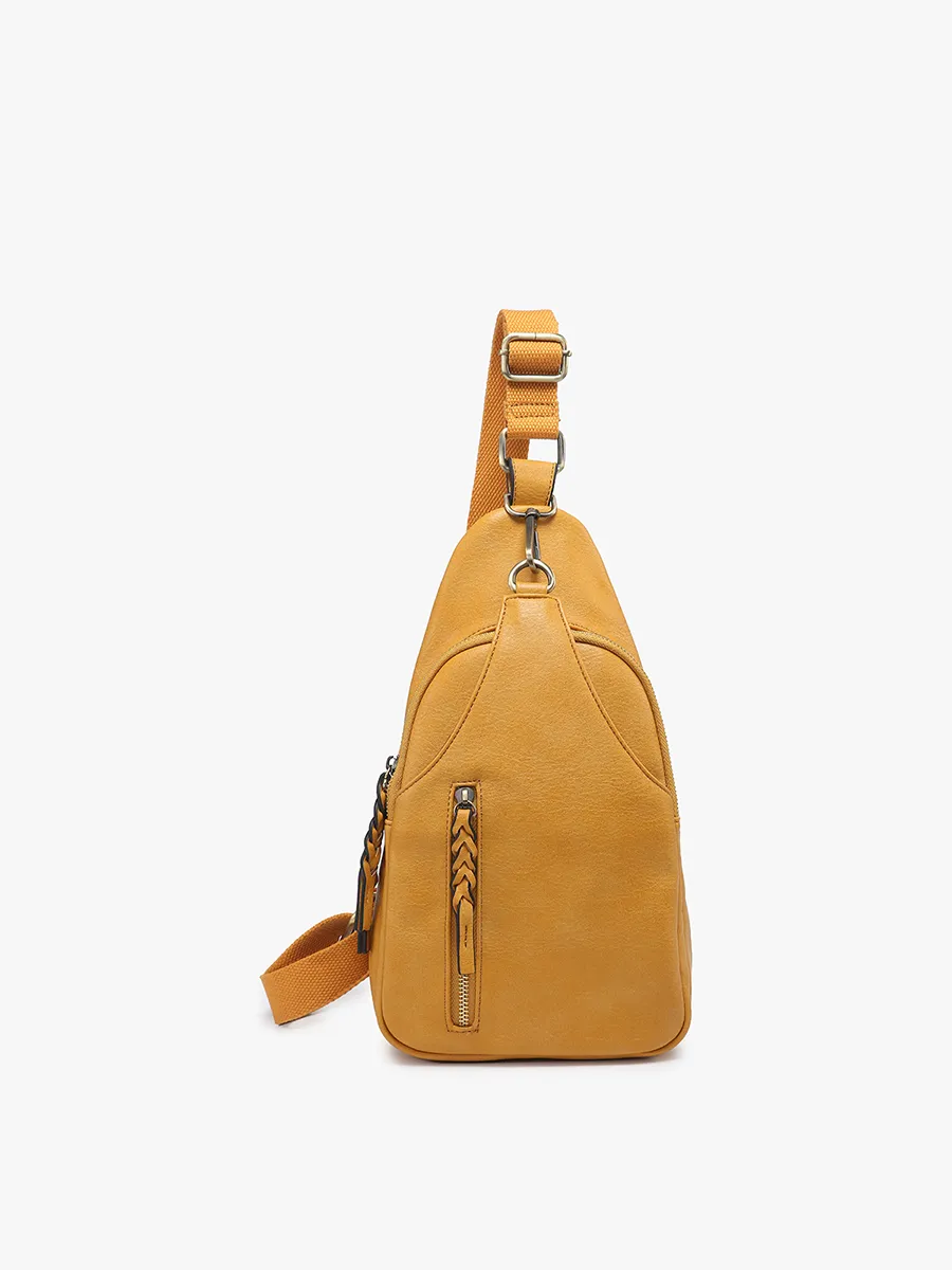 M2342 Nikki Dual Compartment Sling Pack Bag: Navy