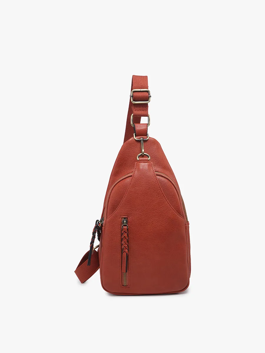 M2342 Nikki Dual Compartment Sling Pack Bag: Navy