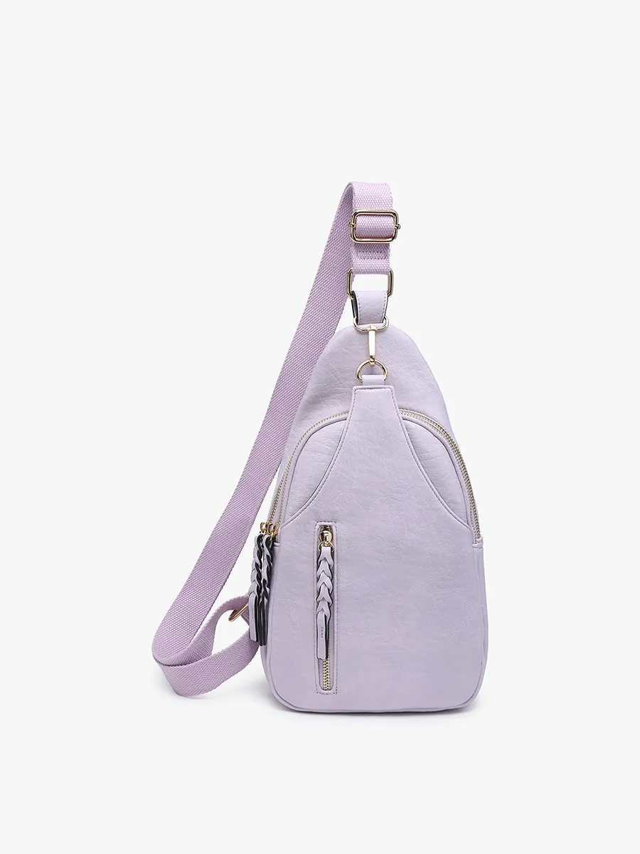 M2342 Nikki Dual Compartment Sling Pack Bag: Navy