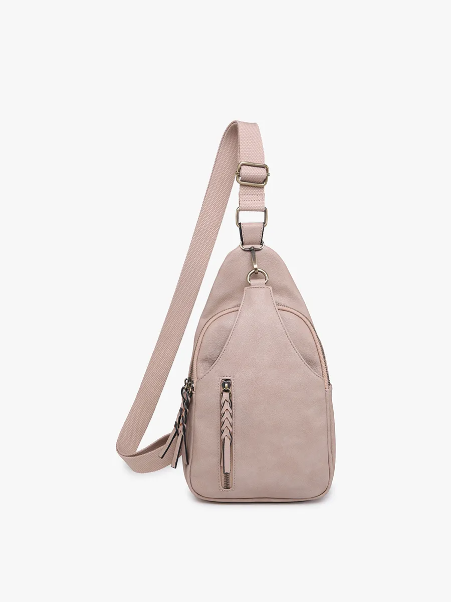 M2342 Nikki Dual Compartment Sling Pack Bag: Navy