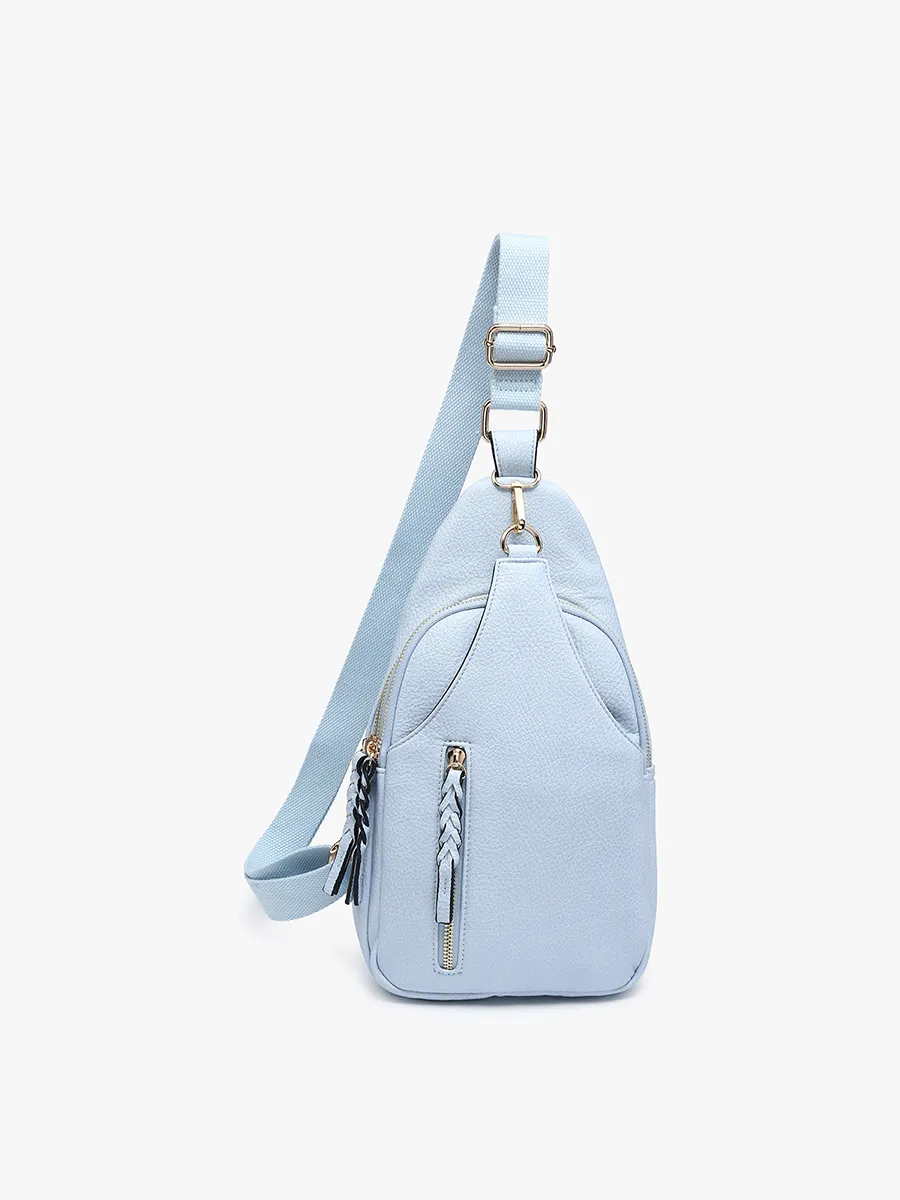 M2342 Nikki Dual Compartment Sling Pack Bag: Navy