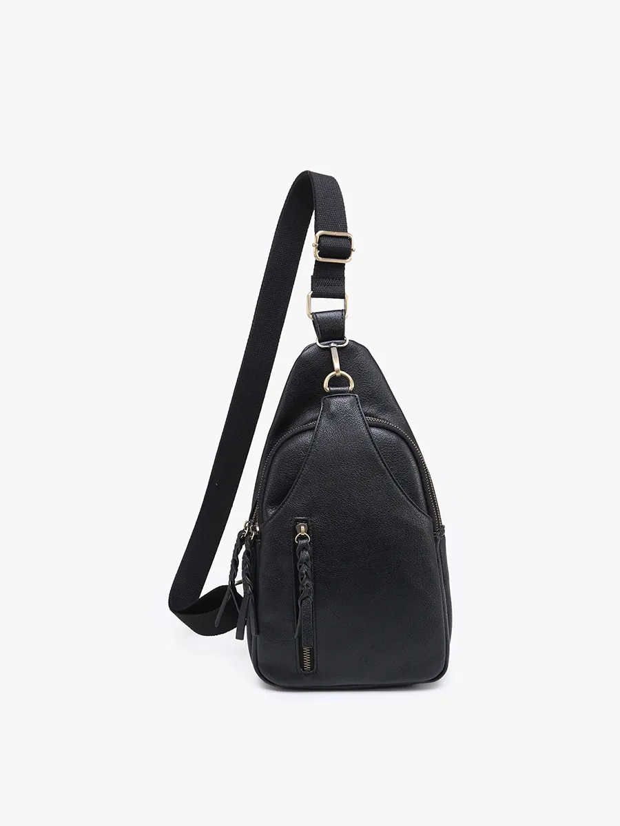 M2342 Nikki Dual Compartment Sling Pack Bag: Navy