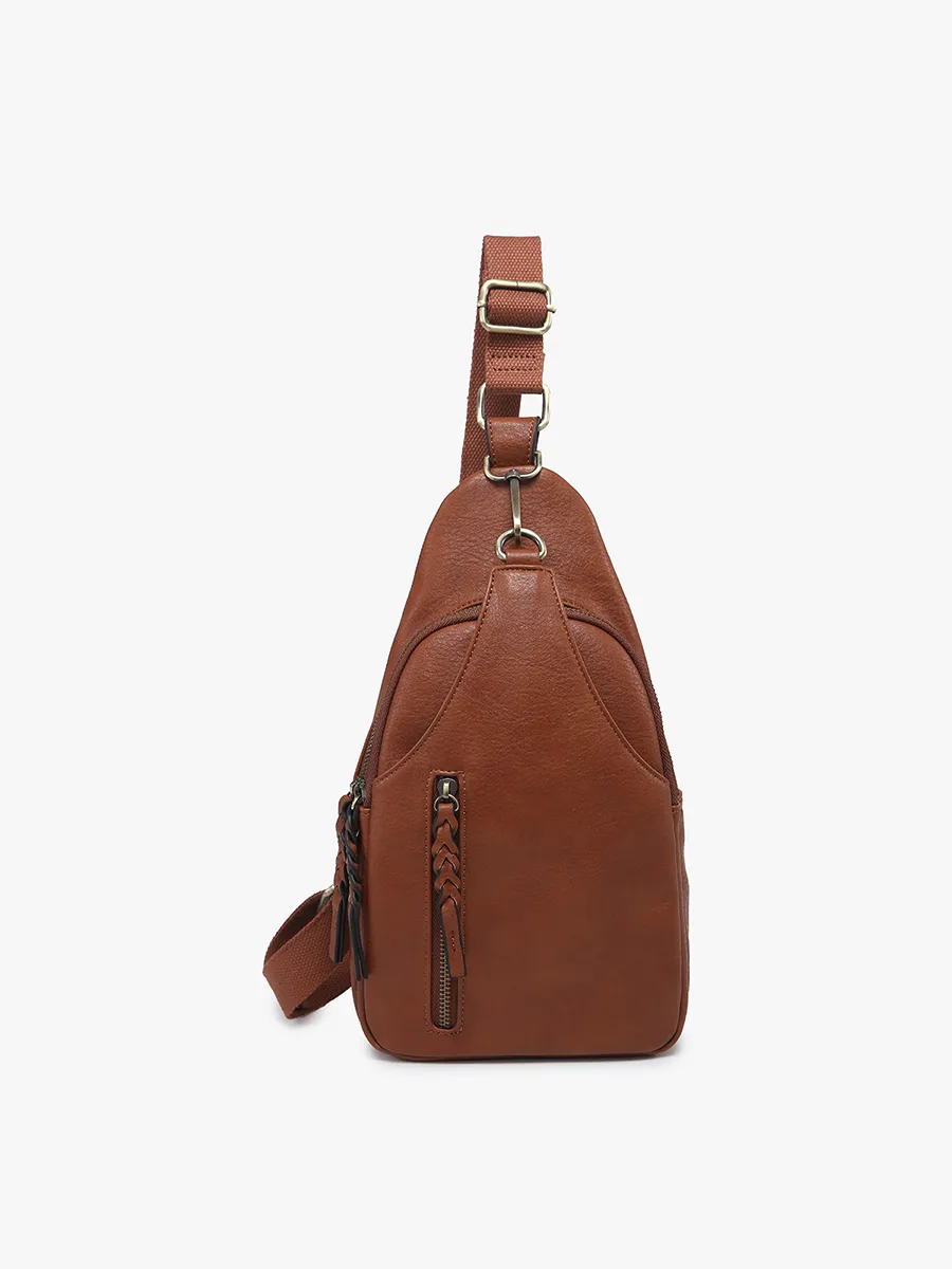 M2342 Nikki Dual Compartment Sling Pack Bag: Navy