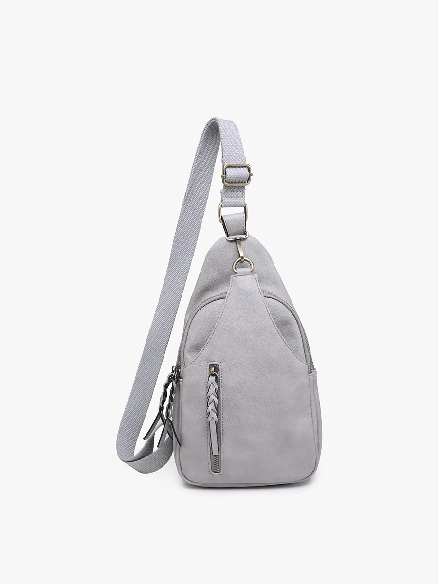 M2342 Nikki Dual Compartment Sling Pack Bag: Navy
