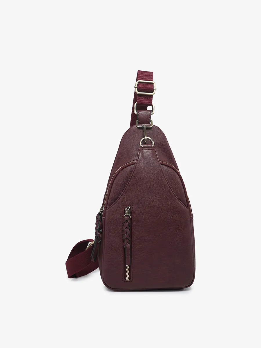 M2342 Nikki Dual Compartment Sling Pack Bag: Navy