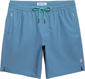 maamgic Mens Swim Trunks 9 Inch with Mesh Lining Bathing Suit Stretch Board Shorts with Zip Pockets for Swimming Shark