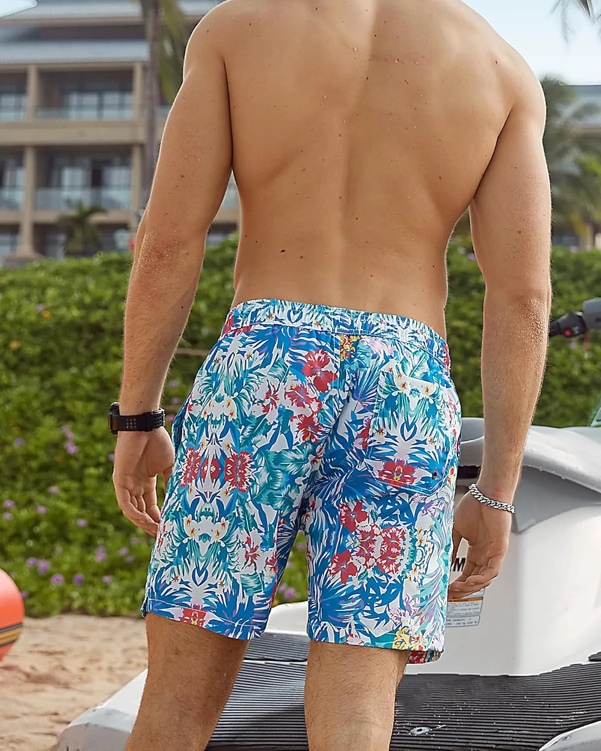 maamgic Mens Swim Trunks Quick Dry Swim Shorts with Mesh Lining Funny Swimwear Bathing Suits 7inch